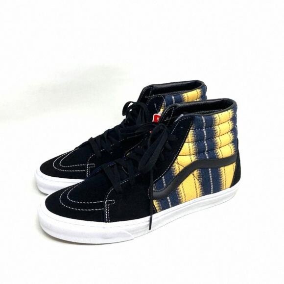 💖MEGA SALE💖VANS SK8-HI Denim Womens Stripes s Black VN0A4BV6TRM Canvas - Picture 2 of 11